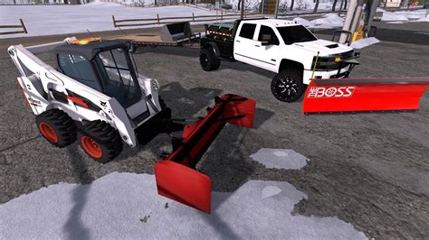 skid steer snow plow and box plow for fs17|farming simulator snow plow.